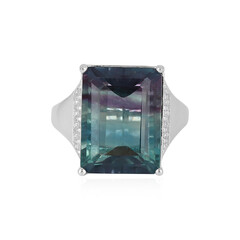 Anello in argento con Fluorite Bicolore