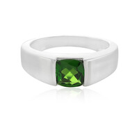 Anello in argento con Diopside Russo
