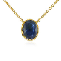 Collana in argento con Zaffiro Stellato Blu