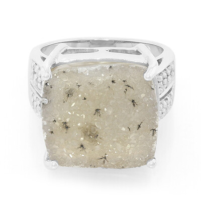 Anello in argento con Agata Glitter