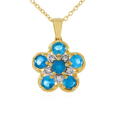 Collana in argento con Apatite Blu Neon