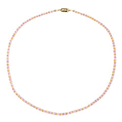 Collana in argento con Zaffiro Ceylon Rosa (Riya)