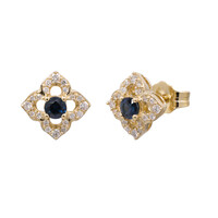 Orecchini in oro con Zaffiro Ceylon Blu (CIRARI)