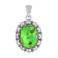 Ciondolo in argento con Turchese Kingman Mohave Verde (Art of Nature)