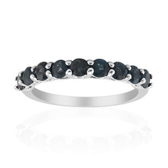 Anello in argento con Topazio Blu Londra