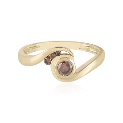 Anello in oro con Diamante Champagne I2 (de Melo)