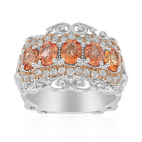 Anello in argento con Zaffiro Padparadscha (Dallas Prince Designs)
