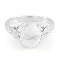 Anello in argento con Howlite