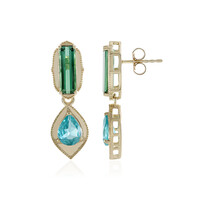 Orecchini in oro con Tormalina Verde di Benedito (Adela Gold)