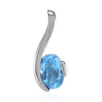 Ciondolo in argento con Topazio Blu Svizzero
