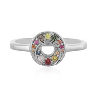 Anello in argento con Zaffiro Fancy