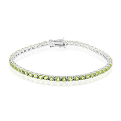 Bracciale in argento con Peridoto della Birmania