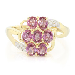 Anello in oro con Zaffiro Padparadscha (non riscaldato) (AMAYANI)