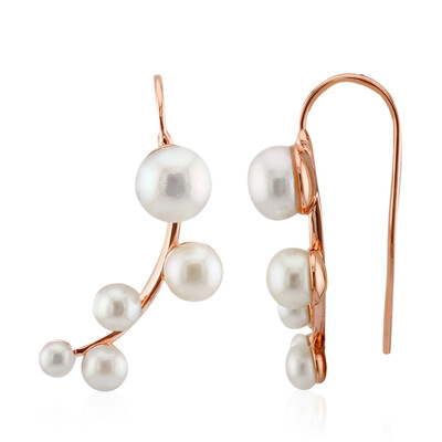 Orecchini in argento con Perla d'Acqua Dolce Bianca (TPC)