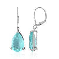 Orecchini in argento con Quarzo blu pastello