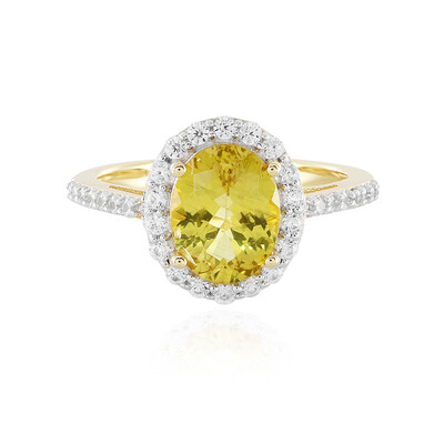 Anello in argento con Apatite Dorata