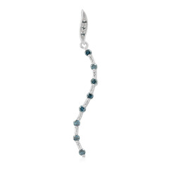 Ciondolo placcato in platino con Diamante Fancy