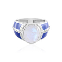 Anello in argento con Pietra di Luna Arcobaleno