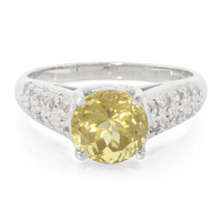 Anello in argento con Quarzo Champagne