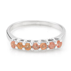 Anello in argento con Zaffiro Arancione