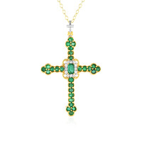 Collana in argento con Smeraldo Zambia (Gems en Vogue)