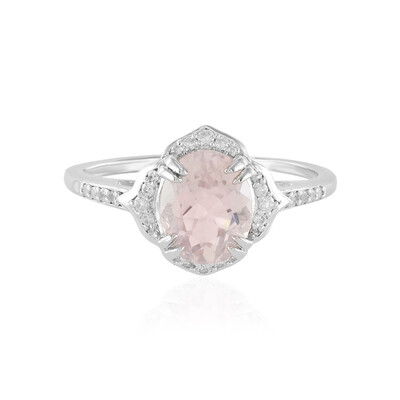 Anello in argento con Quarzo Rosa