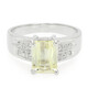Anello da uomo placcato in platino con Kunzite Canarino