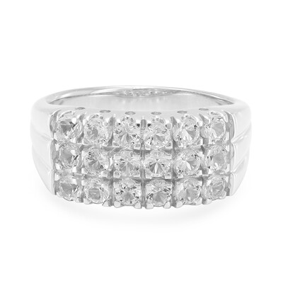 Anello in argento con Topazio Bianco