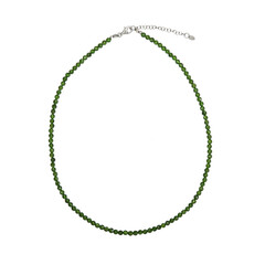 Collana in argento con Diopside Russo