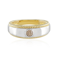 Anello in argento con Diamante Champagne I2