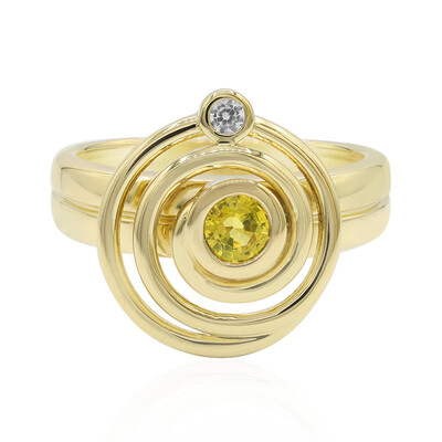 Anello in argento con Zaffiro Giallo (MONOSONO COLLECTION)