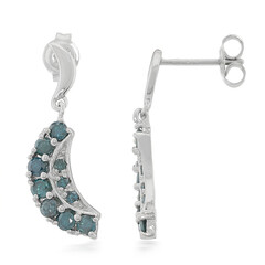 Orecchini in argento con Diamante Fancy