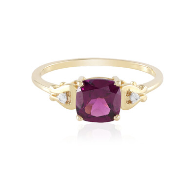 Anello in oro con Granato Magenta