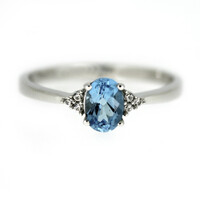 Anello in argento con Topazio Blu Svizzero