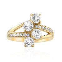 Anello in argento con Topazio Bianco