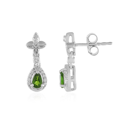 Orecchini in argento con Diopside Russo