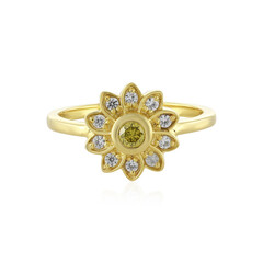 Anello in argento con Diamante Giallo I3