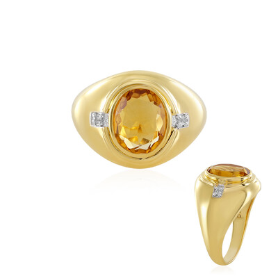 Anello in argento con Citrino Madeira