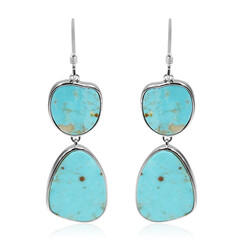 Orecchini in argento con Turchese Kingman (Anne Bever)
