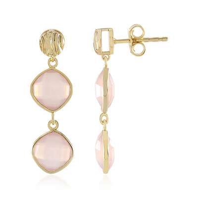 Orecchini in argento con Calcedonio Rosa