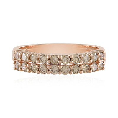 Anello in oro con Diamante Champagne SI2