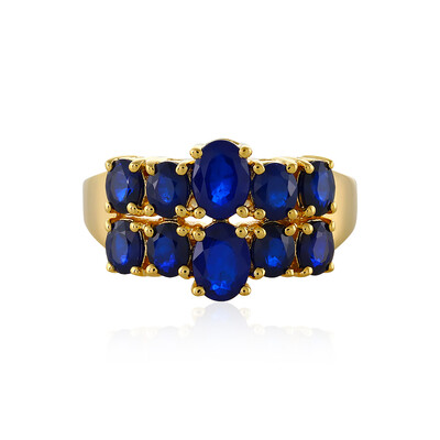 Anello in argento con Spinello Blu Royal