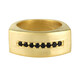 Anello placcato in oro con Spinello Nero (MONOSONO COLLECTION)