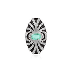 Ciondolo in argento con Smeraldo Colombiano (SAELOCANA)