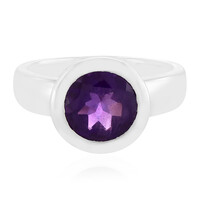 Anello in argento con Ametista Zambiana