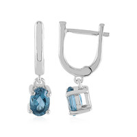 Orecchini in argento con Topazio Blu Londra
