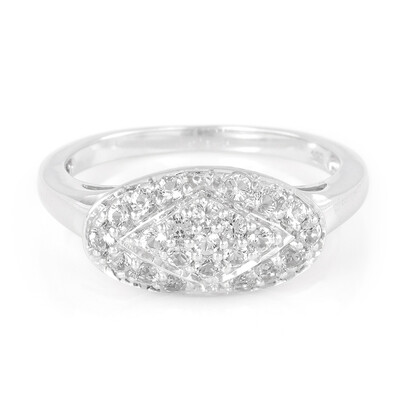 Anello in argento con Topazio Bianco