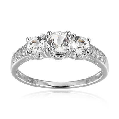Anello in argento con Topazio Bianco