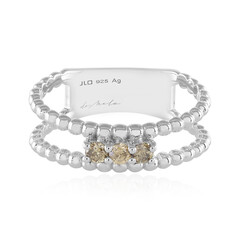 Anello in argento con Diamante Champagne I3 (de Melo)