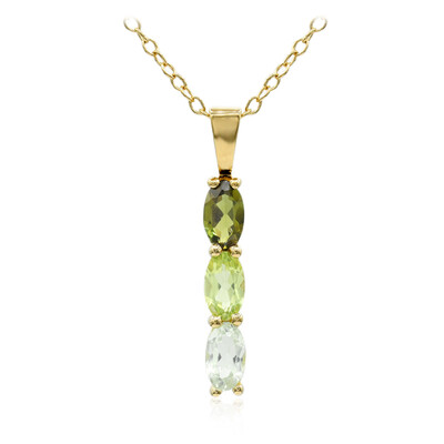 Collana in argento con Tormalina Verde